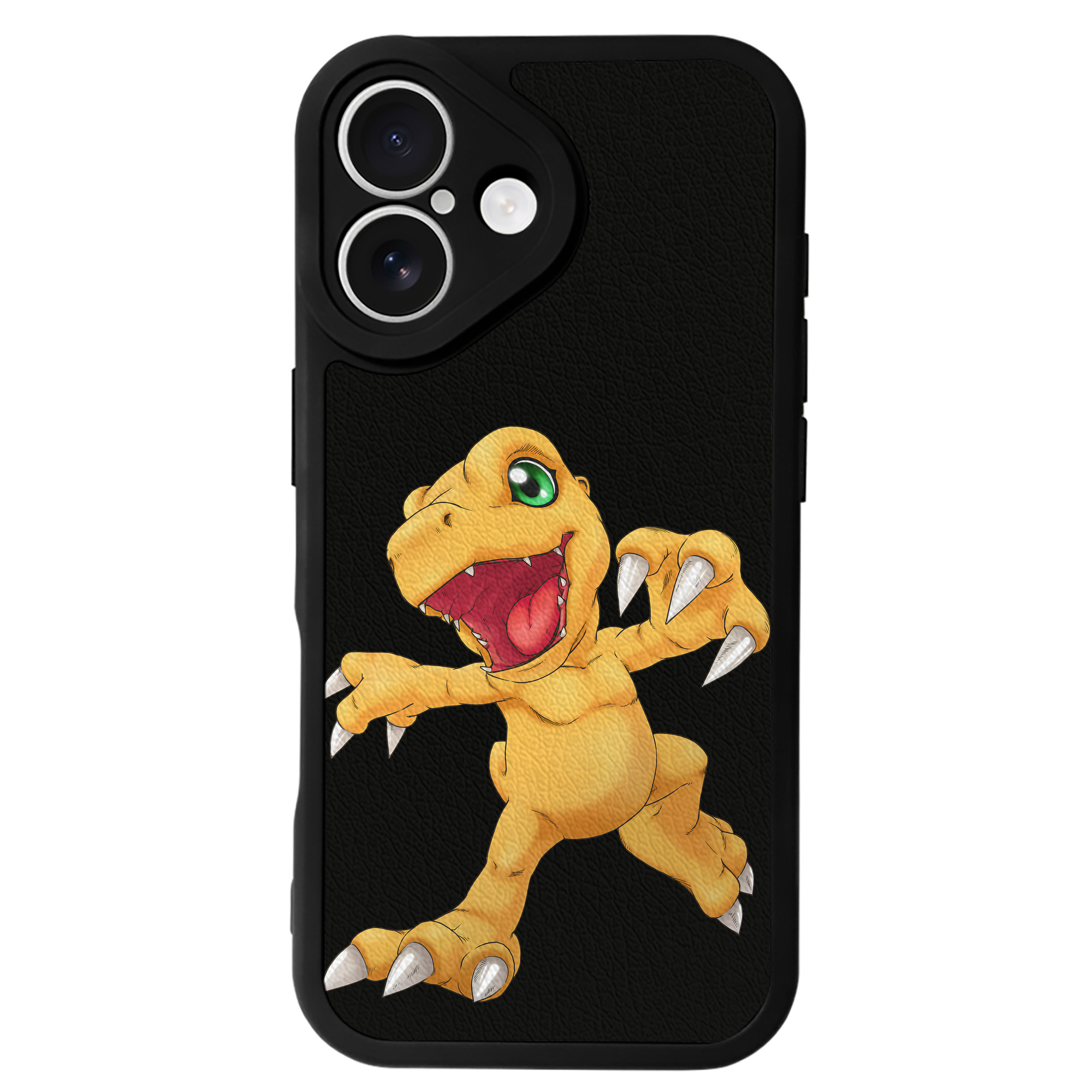 （画像用） Digimon デジタルモンスター/デジモン 【iPhone 16シリーズ対応】シリコンスマホケース（レザー調） 材質：シリコン